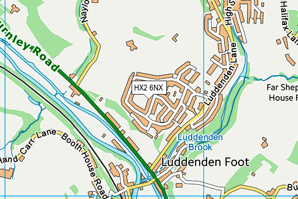 HX2 6NX map - OS VectorMap District (Ordnance Survey) HX2 6NX map - OS VectorMap District (Ordnance Survey)