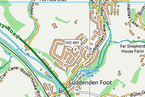 HX2 6NY map - OS VectorMap District (Ordnance Survey) HX2 6NY map - OS VectorMap District (Ordnance Survey)