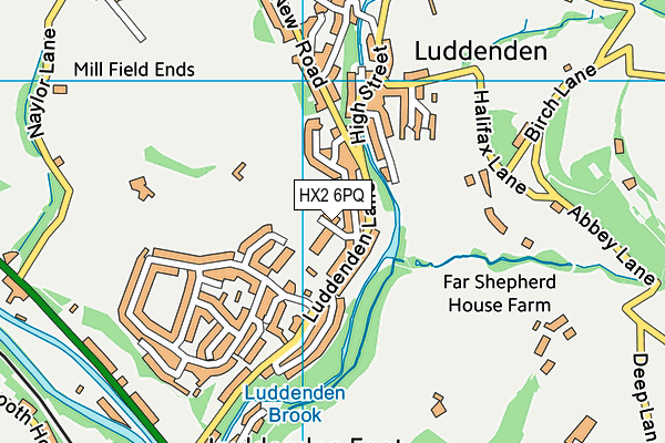 HX2 6PQ map - OS VectorMap District (Ordnance Survey) HX2 6PQ map - OS VectorMap District (Ordnance Survey)