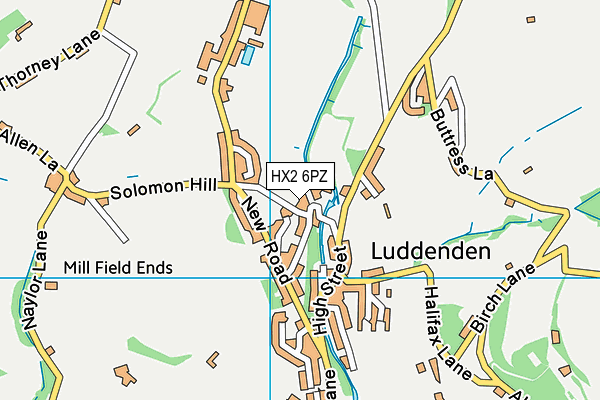 HX2 6PZ map - OS VectorMap District (Ordnance Survey)