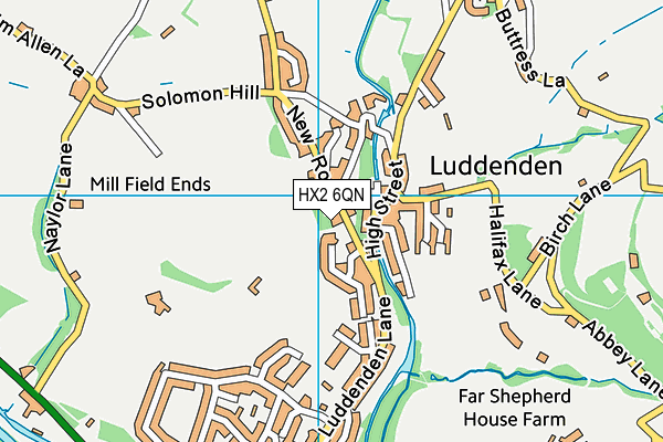 HX2 6QN map - OS VectorMap District (Ordnance Survey)