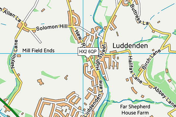 HX2 6QP map - OS VectorMap District (Ordnance Survey) HX2 6QP map - OS VectorMap District (Ordnance Survey)