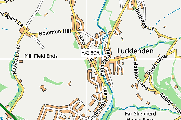 HX2 6QR map - OS VectorMap District (Ordnance Survey) HX2 6QR map - OS VectorMap District (Ordnance Survey)