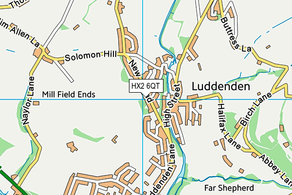 HX2 6QT map - OS VectorMap District (Ordnance Survey)