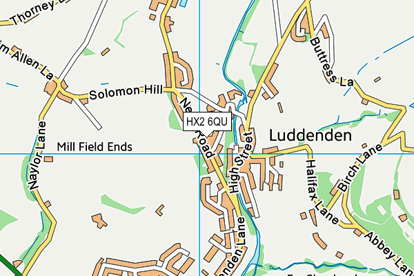 HX2 6QU map - OS VectorMap District (Ordnance Survey) HX2 6QU map - OS VectorMap District (Ordnance Survey)