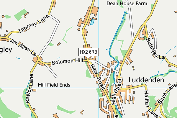HX2 6RB map - OS VectorMap District (Ordnance Survey) HX2 6RB map - OS VectorMap District (Ordnance Survey)