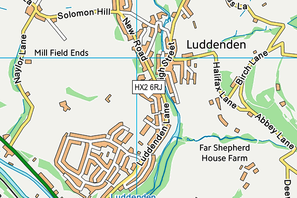 HX2 6RJ map - OS VectorMap District (Ordnance Survey) HX2 6RJ map - OS VectorMap District (Ordnance Survey)