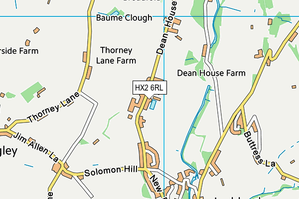 HX2 6RL map - OS VectorMap District (Ordnance Survey)