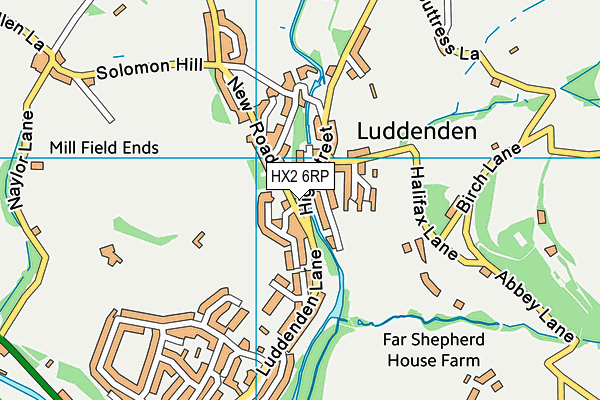 HX2 6RP map - OS VectorMap District (Ordnance Survey) HX2 6RP map - OS VectorMap District (Ordnance Survey)