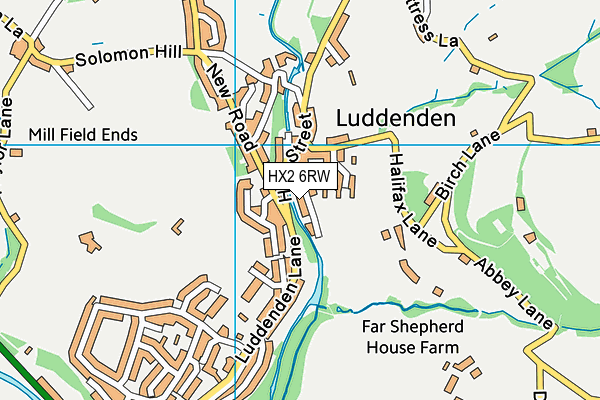 HX2 6RW map - OS VectorMap District (Ordnance Survey) HX2 6RW map - OS VectorMap District (Ordnance Survey)