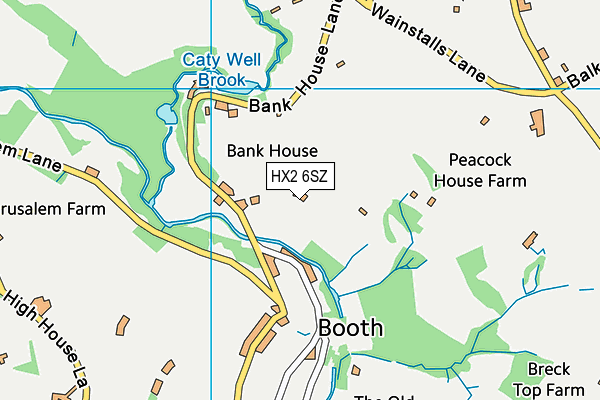 HX2 6SZ map - OS VectorMap District (Ordnance Survey) HX2 6SZ map - OS VectorMap District (Ordnance Survey)