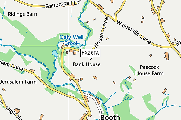 HX2 6TA map - OS VectorMap District (Ordnance Survey) HX2 6TA map - OS VectorMap District (Ordnance Survey)