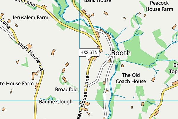 HX2 6TN map - OS VectorMap District (Ordnance Survey) HX2 6TN map - OS VectorMap District (Ordnance Survey)