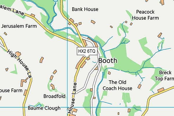 HX2 6TQ map - OS VectorMap District (Ordnance Survey) HX2 6TQ map - OS VectorMap District (Ordnance Survey)