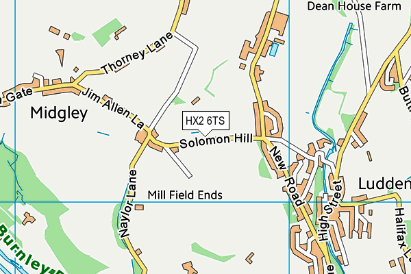 HX2 6TS map - OS VectorMap District (Ordnance Survey) HX2 6TS map - OS VectorMap District (Ordnance Survey)