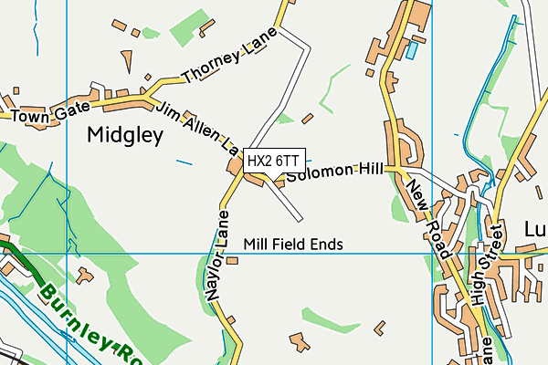 HX2 6TT map - OS VectorMap District (Ordnance Survey) HX2 6TT map - OS VectorMap District (Ordnance Survey)