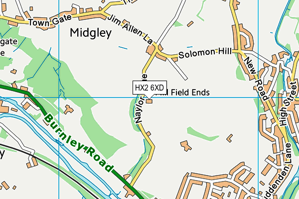 HX2 6XD map - OS VectorMap District (Ordnance Survey) HX2 6XD map - OS VectorMap District (Ordnance Survey)