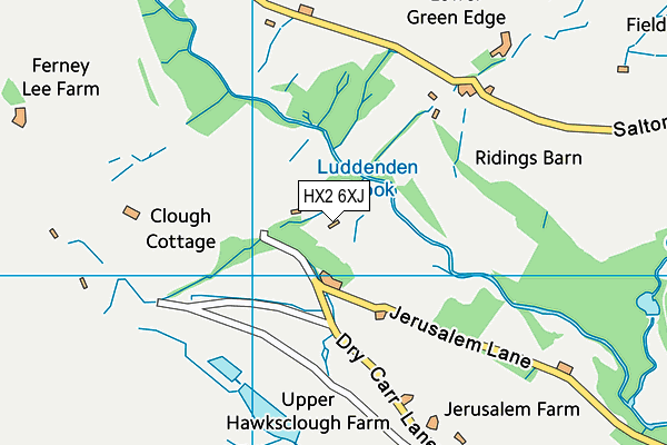 HX2 6XJ map - OS VectorMap District (Ordnance Survey) HX2 6XJ map - OS VectorMap District (Ordnance Survey)