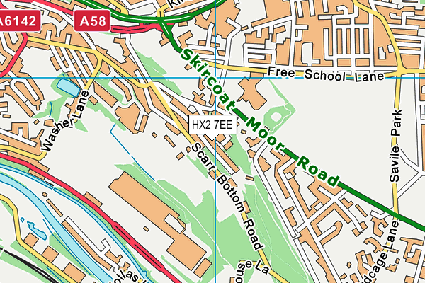 HX2 7EE map - OS VectorMap District (Ordnance Survey) HX2 7EE map - OS VectorMap District (Ordnance Survey)