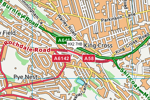 HX2 7HB map - OS VectorMap District (Ordnance Survey) HX2 7HB map - OS VectorMap District (Ordnance Survey)