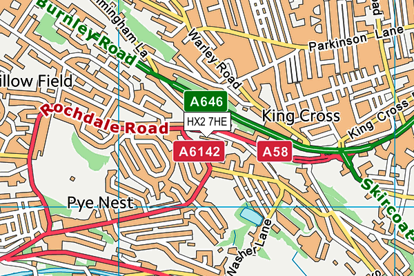 HX2 7HE map - OS VectorMap District (Ordnance Survey) HX2 7HE map - OS VectorMap District (Ordnance Survey)