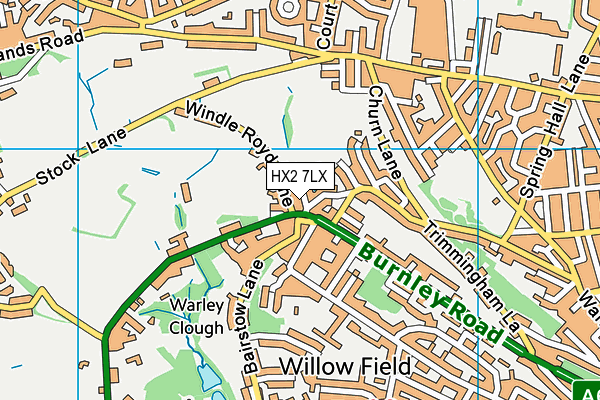 HX2 7LX map - OS VectorMap District (Ordnance Survey) HX2 7LX map - OS VectorMap District (Ordnance Survey)