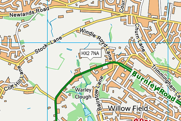 HX2 7NA map - OS VectorMap District (Ordnance Survey)
