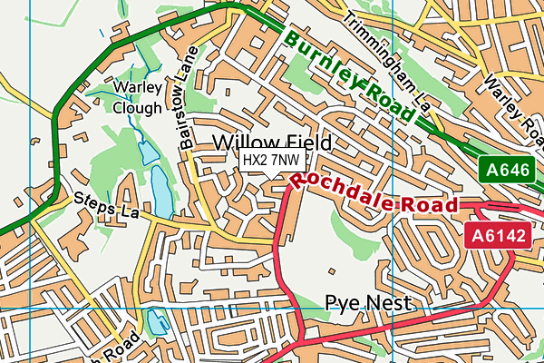 HX2 7NW map - OS VectorMap District (Ordnance Survey) HX2 7NW map - OS VectorMap District (Ordnance Survey)
