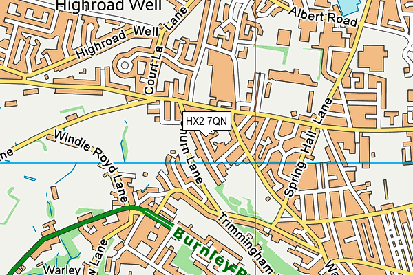 HX2 7QN map - OS VectorMap District (Ordnance Survey) HX2 7QN map - OS VectorMap District (Ordnance Survey)