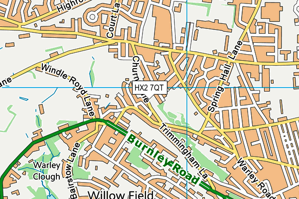 HX2 7QT map - OS VectorMap District (Ordnance Survey) HX2 7QT map - OS VectorMap District (Ordnance Survey)