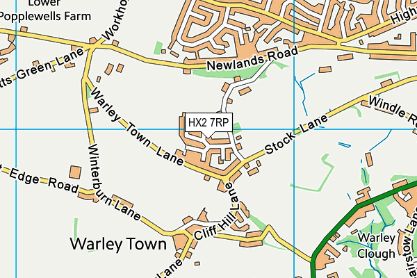 HX2 7RP map - OS VectorMap District (Ordnance Survey) HX2 7RP map - OS VectorMap District (Ordnance Survey)