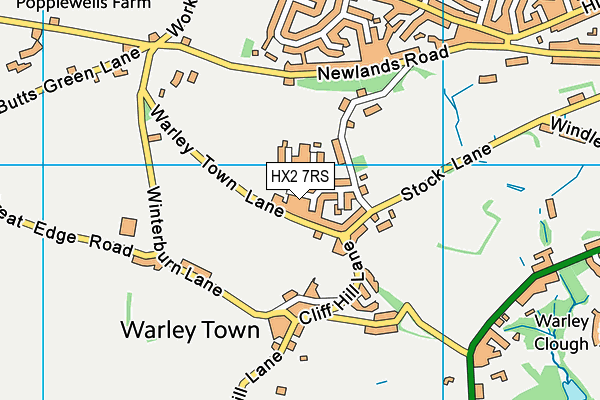 HX2 7RS map - OS VectorMap District (Ordnance Survey) HX2 7RS map - OS VectorMap District (Ordnance Survey)