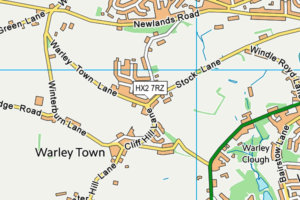 HX2 7RZ map - OS VectorMap District (Ordnance Survey) HX2 7RZ map - OS VectorMap District (Ordnance Survey)