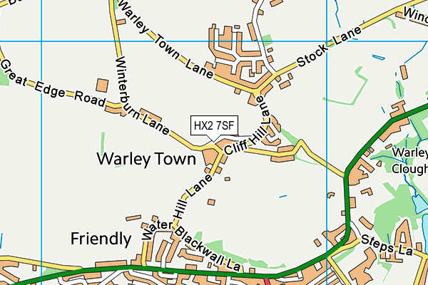 HX2 7SF map - OS VectorMap District (Ordnance Survey) HX2 7SF map - OS VectorMap District (Ordnance Survey)