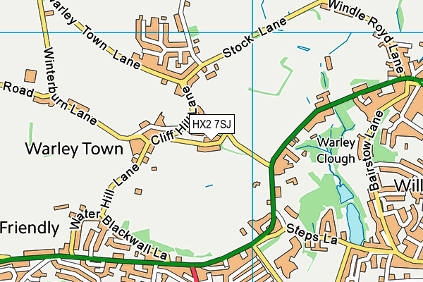 HX2 7SJ map - OS VectorMap District (Ordnance Survey) HX2 7SJ map - OS VectorMap District (Ordnance Survey)
