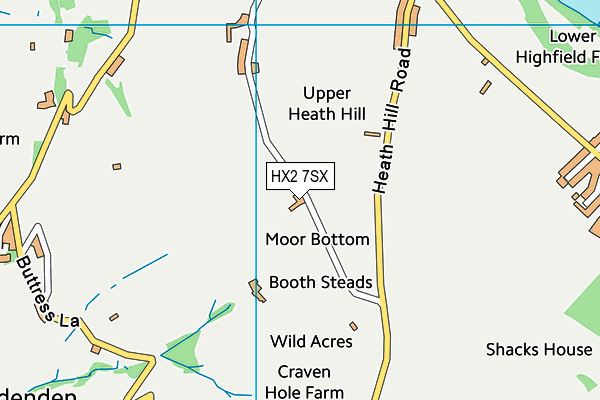 HX2 7SX map - OS VectorMap District (Ordnance Survey) HX2 7SX map - OS VectorMap District (Ordnance Survey)