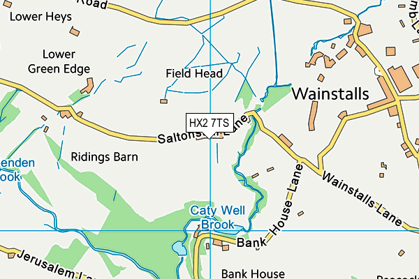 HX2 7TS map - OS VectorMap District (Ordnance Survey) HX2 7TS map - OS VectorMap District (Ordnance Survey)