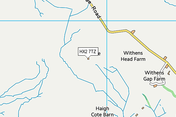 HX2 7TZ map - OS VectorMap District (Ordnance Survey) HX2 7TZ map - OS VectorMap District (Ordnance Survey)