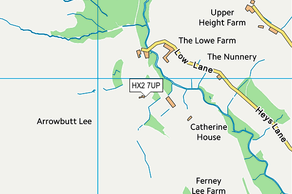 HX2 7UP map - OS VectorMap District (Ordnance Survey) HX2 7UP map - OS VectorMap District (Ordnance Survey)