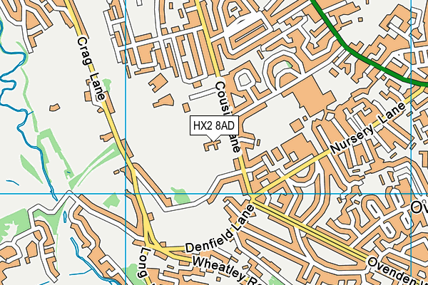 HX2 8AD map - OS VectorMap District (Ordnance Survey) HX2 8AD map - OS VectorMap District (Ordnance Survey)