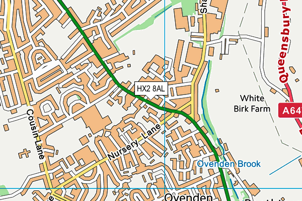 HX2 8AL map - OS VectorMap District (Ordnance Survey) HX2 8AL map - OS VectorMap District (Ordnance Survey)