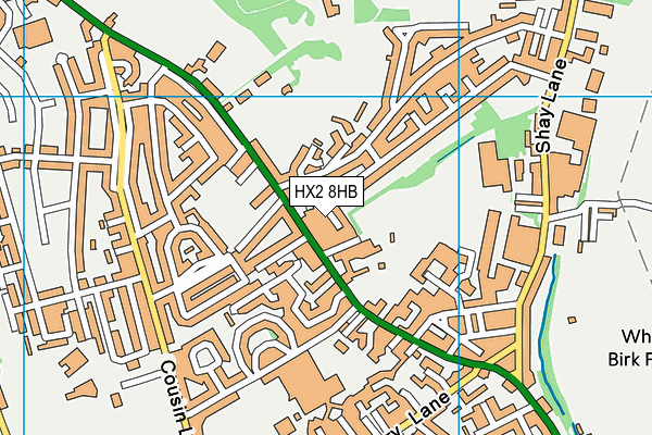 HX2 8HB map - OS VectorMap District (Ordnance Survey) HX2 8HB map - OS VectorMap District (Ordnance Survey)