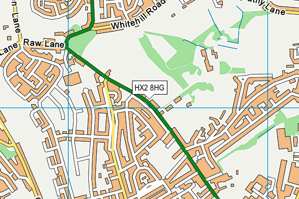 HX2 8HG map - OS VectorMap District (Ordnance Survey) HX2 8HG map - OS VectorMap District (Ordnance Survey)