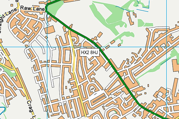 HX2 8HJ map - OS VectorMap District (Ordnance Survey) HX2 8HJ map - OS VectorMap District (Ordnance Survey)