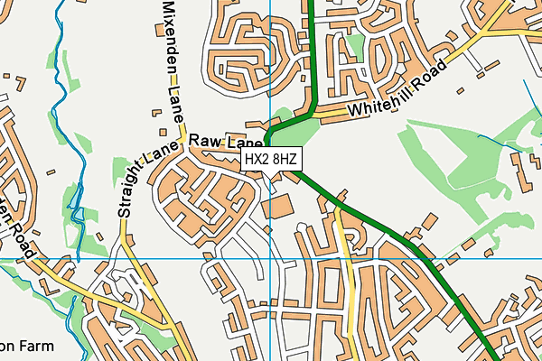 HX2 8HZ map - OS VectorMap District (Ordnance Survey) HX2 8HZ map - OS VectorMap District (Ordnance Survey)