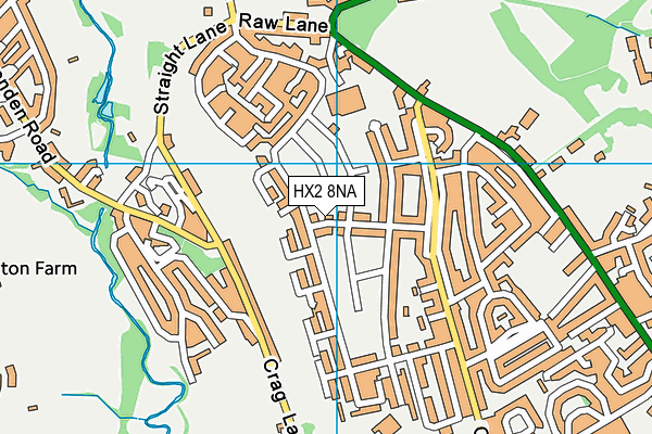 HX2 8NA map - OS VectorMap District (Ordnance Survey) HX2 8NA map - OS VectorMap District (Ordnance Survey)