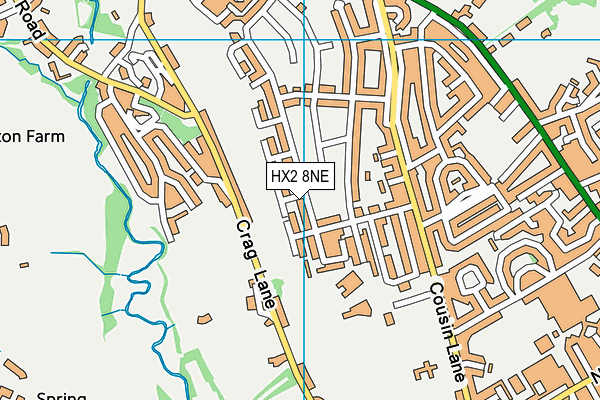 HX2 8NE map - OS VectorMap District (Ordnance Survey) HX2 8NE map - OS VectorMap District (Ordnance Survey)