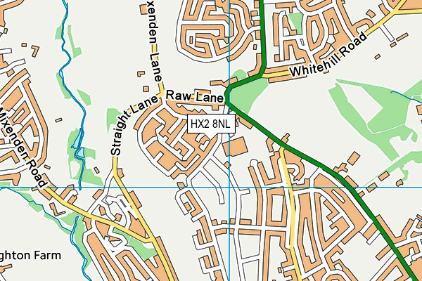 HX2 8NL map - OS VectorMap District (Ordnance Survey) HX2 8NL map - OS VectorMap District (Ordnance Survey)