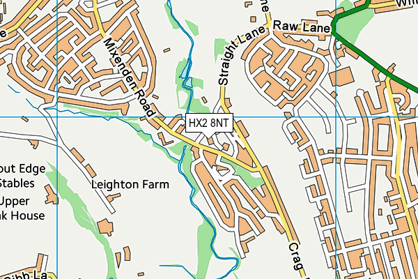 HX2 8NT map - OS VectorMap District (Ordnance Survey) HX2 8NT map - OS VectorMap District (Ordnance Survey)