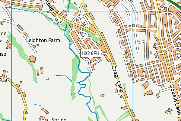 HX2 8PH map - OS VectorMap District (Ordnance Survey) HX2 8PH map - OS VectorMap District (Ordnance Survey)